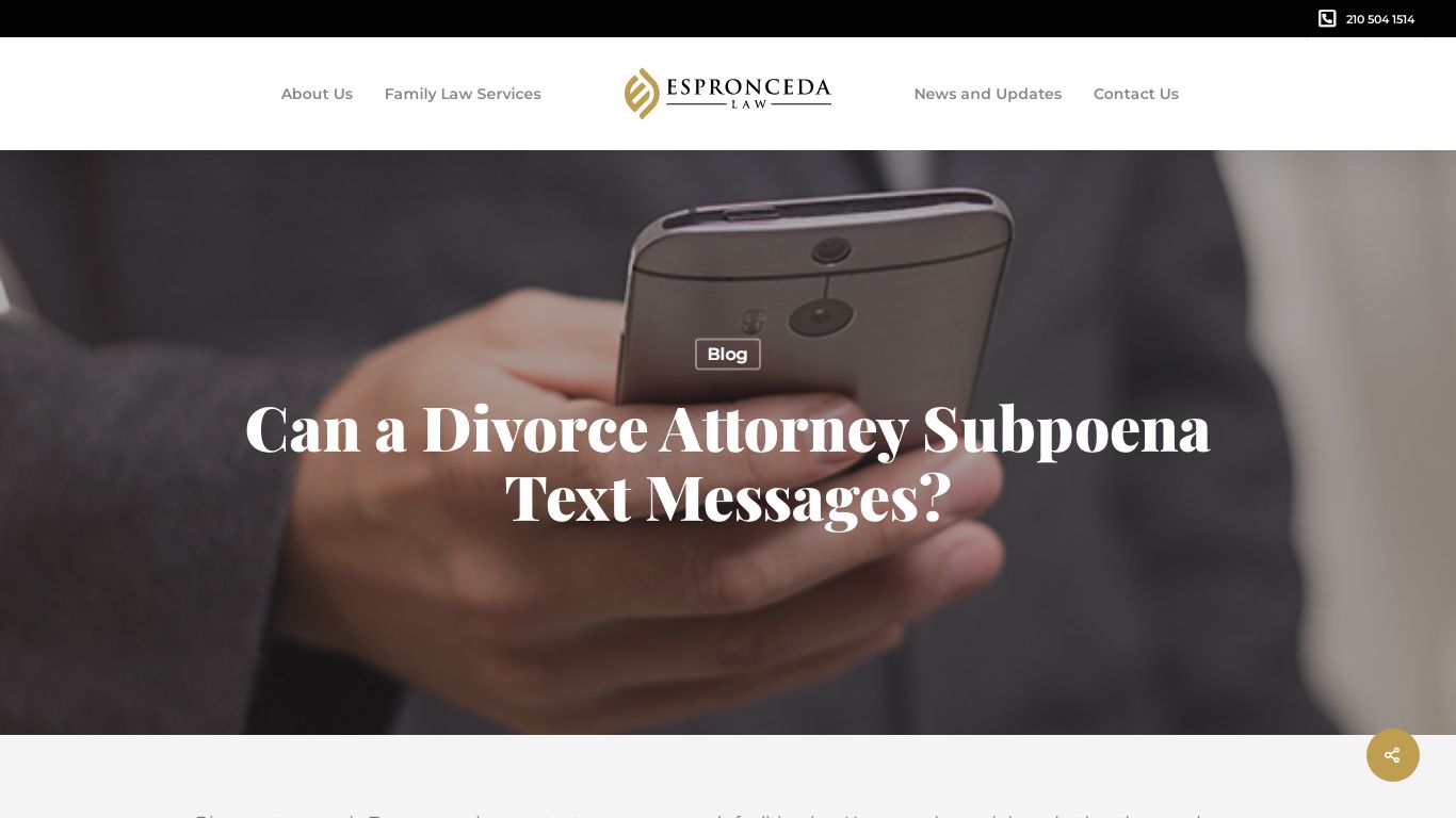 Can a Divorce Attorney Subpoena Text Messages?